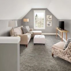 Congoleum ArmorCore Ethereal 12-ft W Cut-to-Length Stormy Gray Stone Look Low-Gloss Finish Sheet Vinyl