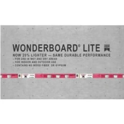 Custom Building Products Wonderboard Lite 5' X 3' X 7/16" Backer Board