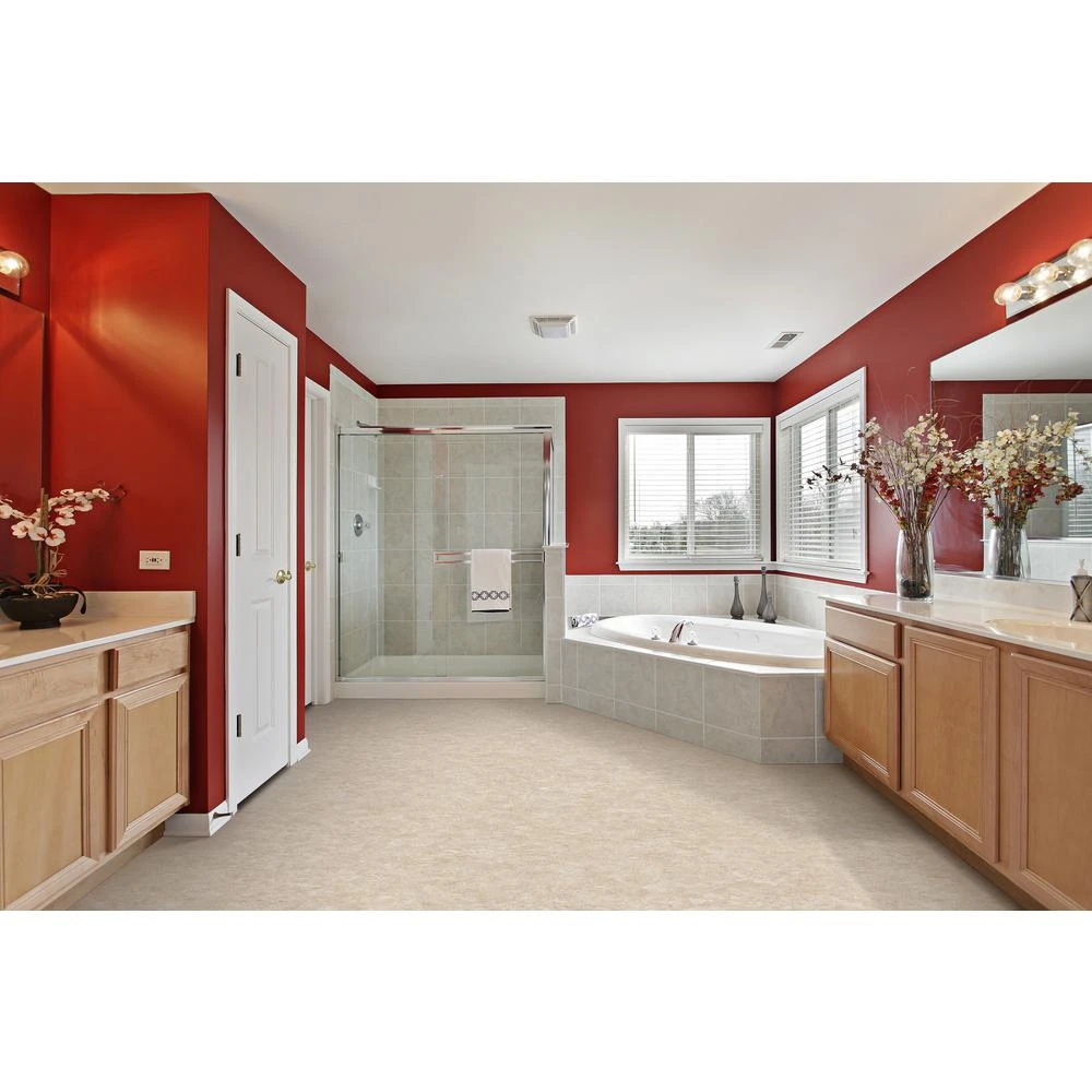 TrafficMASTER Limestone Slab Beige Residential Vinyl Sheet, Sold By 12 Ft. Wide X Custom Length 2 TrafficMASTER Limestone Slab Beige Residential Vinyl Sheet, Sold By 12 Ft. Wide X Custom Length - Image 2