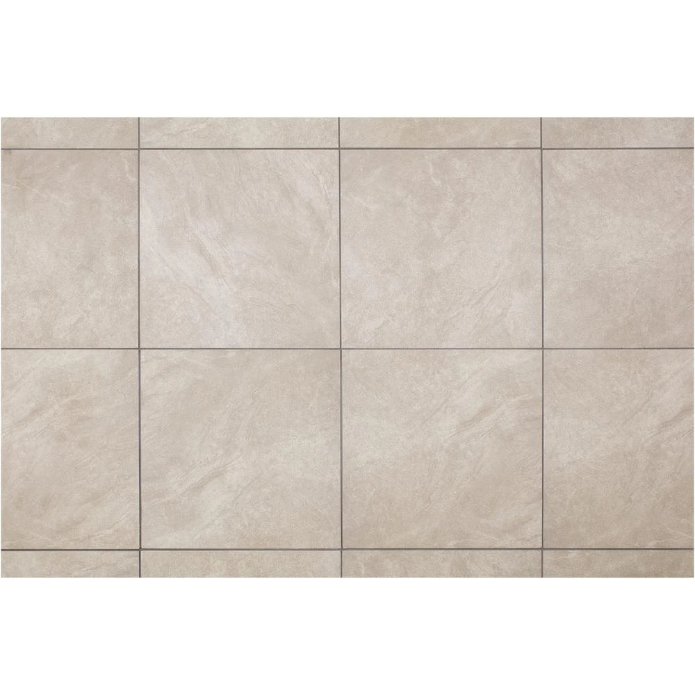 TrafficMaster Portland Stone Gray 18 In. X 18 In. Glazed Ceramic Floor And Wall Tile (17.44 Sq. Ft. / Case) 1 TrafficMaster Portland Stone Gray 18 In. X 18 In. Glazed Ceramic Floor And Wall Tile (17.44 Sq. Ft. / Case)
