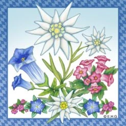 Edelweiss Flower Magnetic Tile