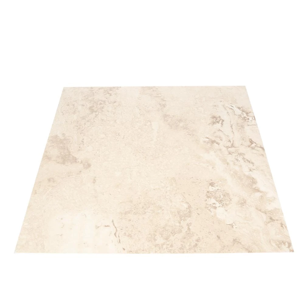 TrafficMASTER Groutable 18 In. X 18 In. Light Travertine Peel And Stick Vinyl Tile (36 Sq. Ft. / Case) 4 TrafficMASTER Groutable 18 In. X 18 In. Light Travertine Peel And Stick Vinyl Tile (36 Sq. Ft. / Case) - Image 4