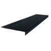 Roppe 12-1/2 X 3 Ft Black Low Circular Rubber Square Nose Stair Tread