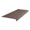 Roppe 12-1/2 X 3.5 Ft Light Brown Hd Ribbed Vinyl Square Nose Stair Tread