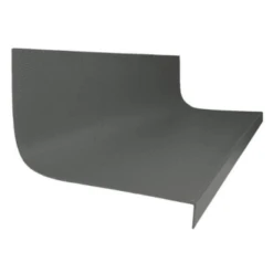 Roppe 20 X 4 Ft Charcoal Hammered Rubber Square Nose Stair Tread