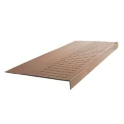 Roppe 12 X 48 Sandstone Raised Circular Rubber Sq. Nose Stair Tread