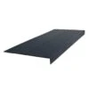 Roppe 12 X 4.5 Ft Black Raised Circular Rubber Sq. Nose Stair Tread