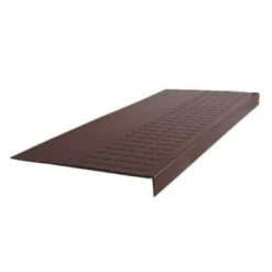Roppe 12 X 4.5 Ft Brown Raised Circular Rubber Sq. Nose Stair Tread