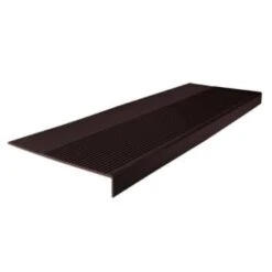 Roppe 12-1/4 X 5 Ft Brown Ld Ribbed Rubber Square Nose Stair Tread