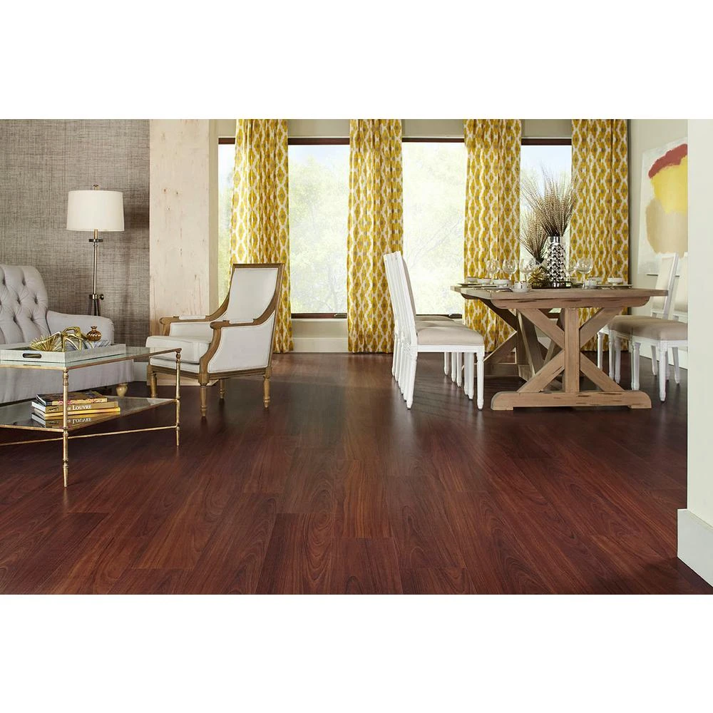 TrafficMASTER Goldwyn Cherry 7 Mm Thick X 8.03 In. Wide X 47.64 In. Length Laminate Flooring (23.91 Sq. Ft. / Case) 5 TrafficMASTER Goldwyn Cherry 7 Mm Thick X 8.03 In. Wide X 47.64 In. Length Laminate Flooring (23.91 Sq. Ft. / Case) - Image 5