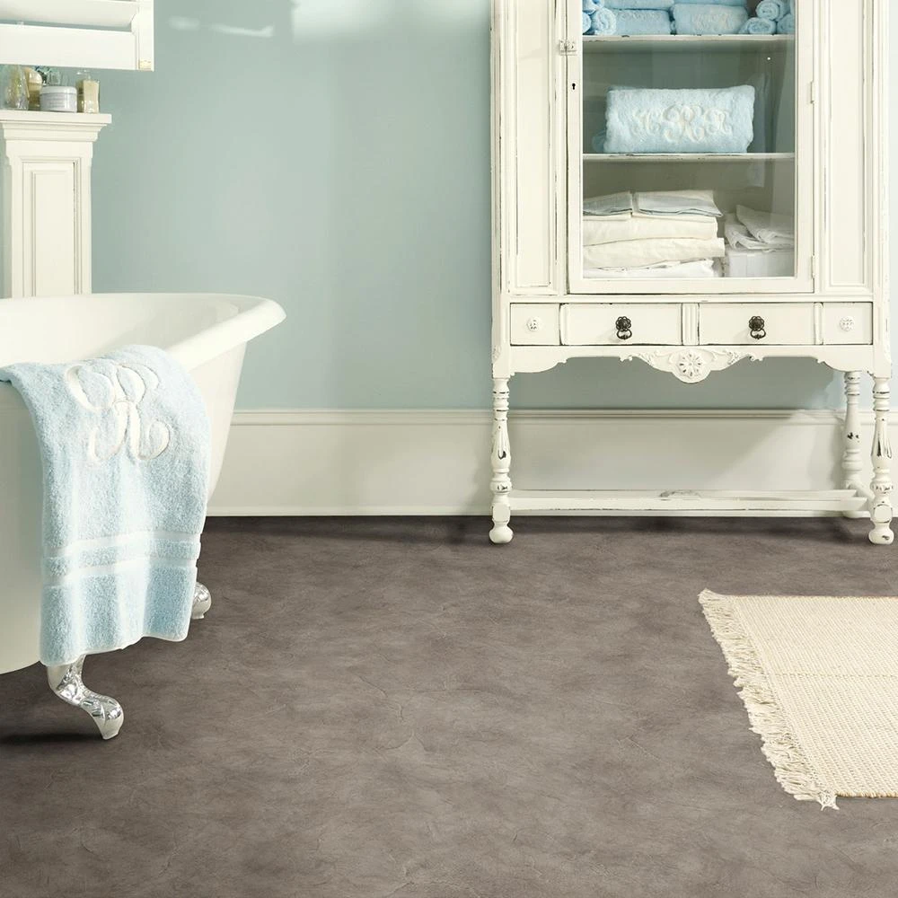 TrafficMASTER Concrete Slab Grey Residential Vinyl Sheet, Sold By 13.2 Ft. Wide X Custom Length 2 TrafficMASTER Concrete Slab Grey Residential Vinyl Sheet, Sold By 13.2 Ft. Wide X Custom Length - Image 2