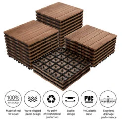 27pcs Patio Pavers Wood Flooring Tiles,Interlocking Wood Tiles Indoor & Outdoor,12 X 12" -Best Flooring Store 6b846f6f e74f 4193 bfbf 20863a1ff05a 1.1498d3cb0d146f960b566549f43211f2 1800x1800