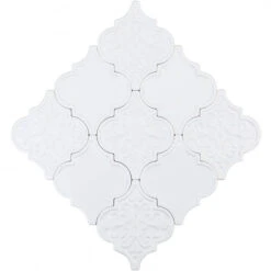 Bond Tile Roma White 6.25 In. X 7.25 In. Ceramic Arabesque Wall Tile (30 Pieces 4.84 Sq. Ft. / Box) -Best Flooring Store 6bd019b9 a991 4d7c a167 58dbe87e550f.9454e25d8e29b9bdb21f715e9f4ce4b5 1800x1800