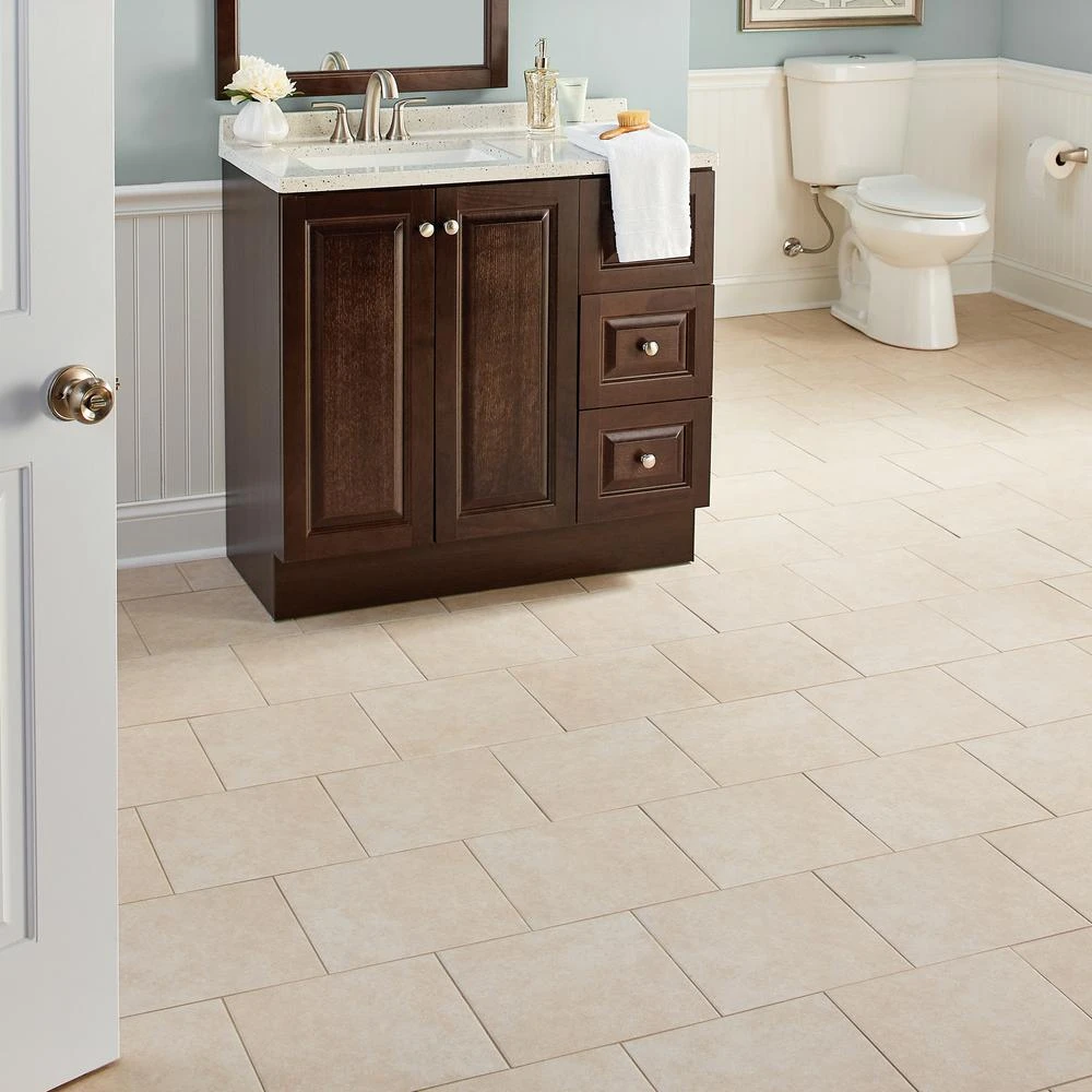 TrafficMaster Laguna Bay 12 In. X 12 In. Cream Ceramic Floor And Wall Tile (14.53 Sq. Ft. / Case) 3 TrafficMaster Laguna Bay 12 In. X 12 In. Cream Ceramic Floor And Wall Tile (14.53 Sq. Ft. / Case) - Image 3
