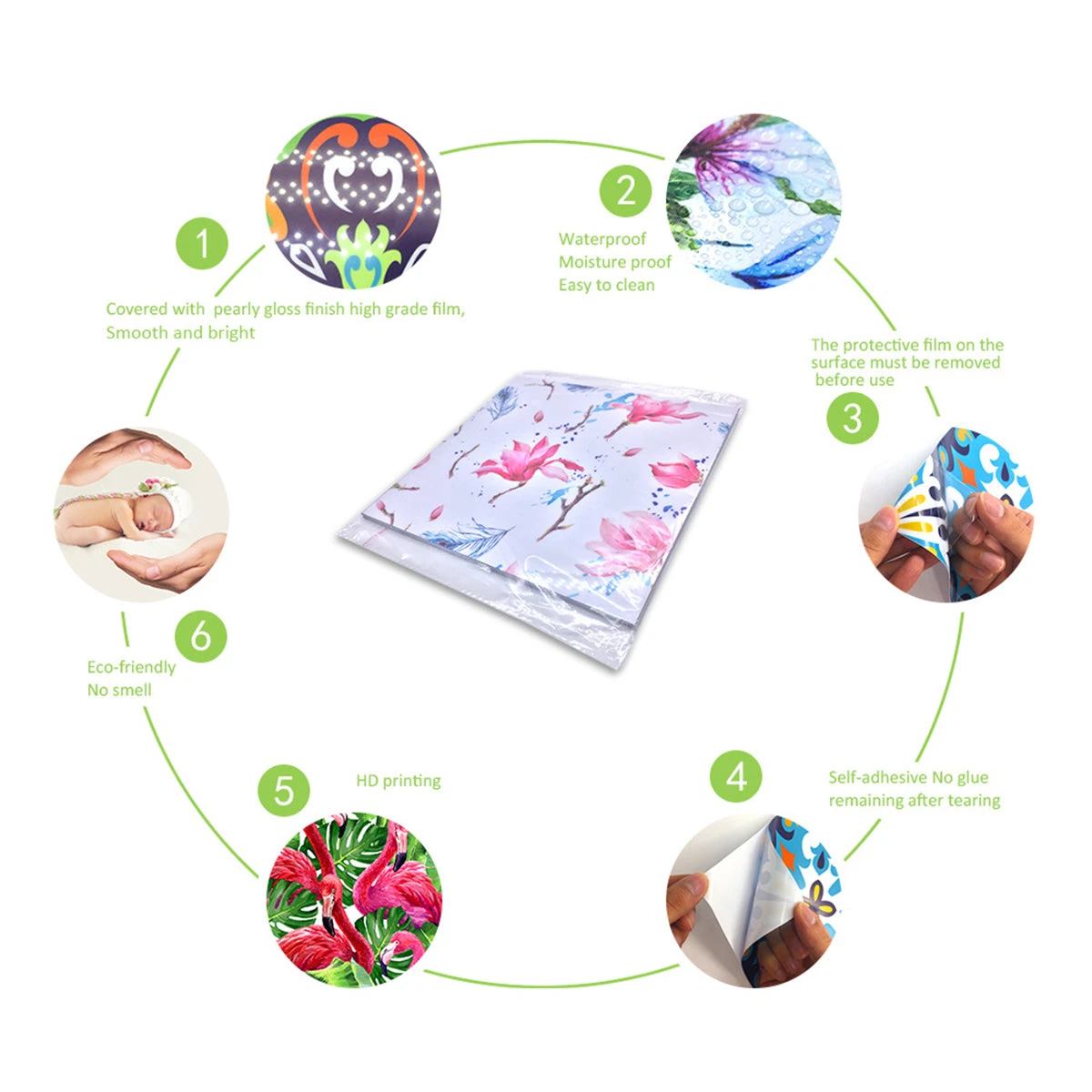 18Pcs Mosaic Tile Stickers Backsplash Self Adhesive Transfer Kitchen Wall Floor Decals 8 18Pcs Mosaic Tile Stickers Backsplash Self Adhesive Transfer Kitchen Wall Floor Decals - Image 8