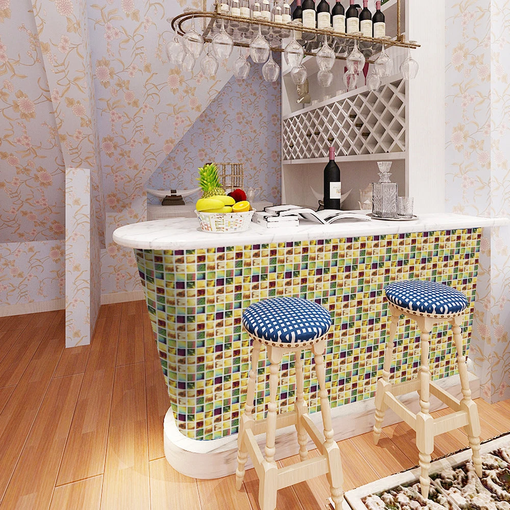 18Pcs Mosaic Tile Stickers Backsplash Self Adhesive Transfer Kitchen Wall Floor Decals 10 18Pcs Mosaic Tile Stickers Backsplash Self Adhesive Transfer Kitchen Wall Floor Decals - Image 10