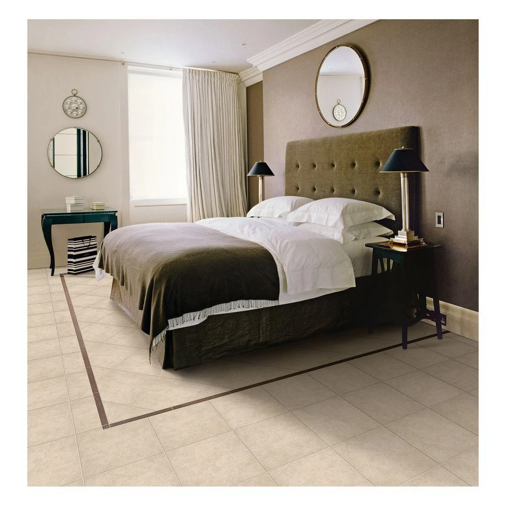 TrafficMaster Laguna Bay 12 In. X 12 In. Cream Ceramic Floor And Wall Tile (14.53 Sq. Ft. / Case) 2 TrafficMaster Laguna Bay 12 In. X 12 In. Cream Ceramic Floor And Wall Tile (14.53 Sq. Ft. / Case) - Image 2
