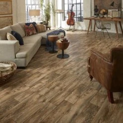 Mohawk 12-ft W Cut-to-Length Providence Oak Wood Look Low-Gloss Finish Sheet Vinyl