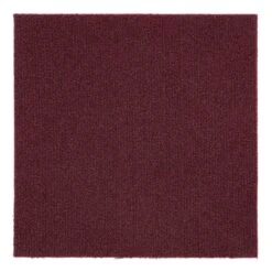 Achim Nexus Self Adhesive Carpet Floor Tile - 12 Inches X 12 Inches, Burgundy, Pack Of 12 Tiles
