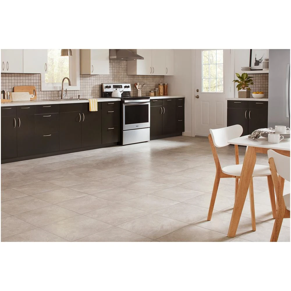 TrafficMaster Portland Stone Gray 18 In. X 18 In. Glazed Ceramic Floor And Wall Tile (17.44 Sq. Ft. / Case) 7 TrafficMaster Portland Stone Gray 18 In. X 18 In. Glazed Ceramic Floor And Wall Tile (17.44 Sq. Ft. / Case) - Image 7