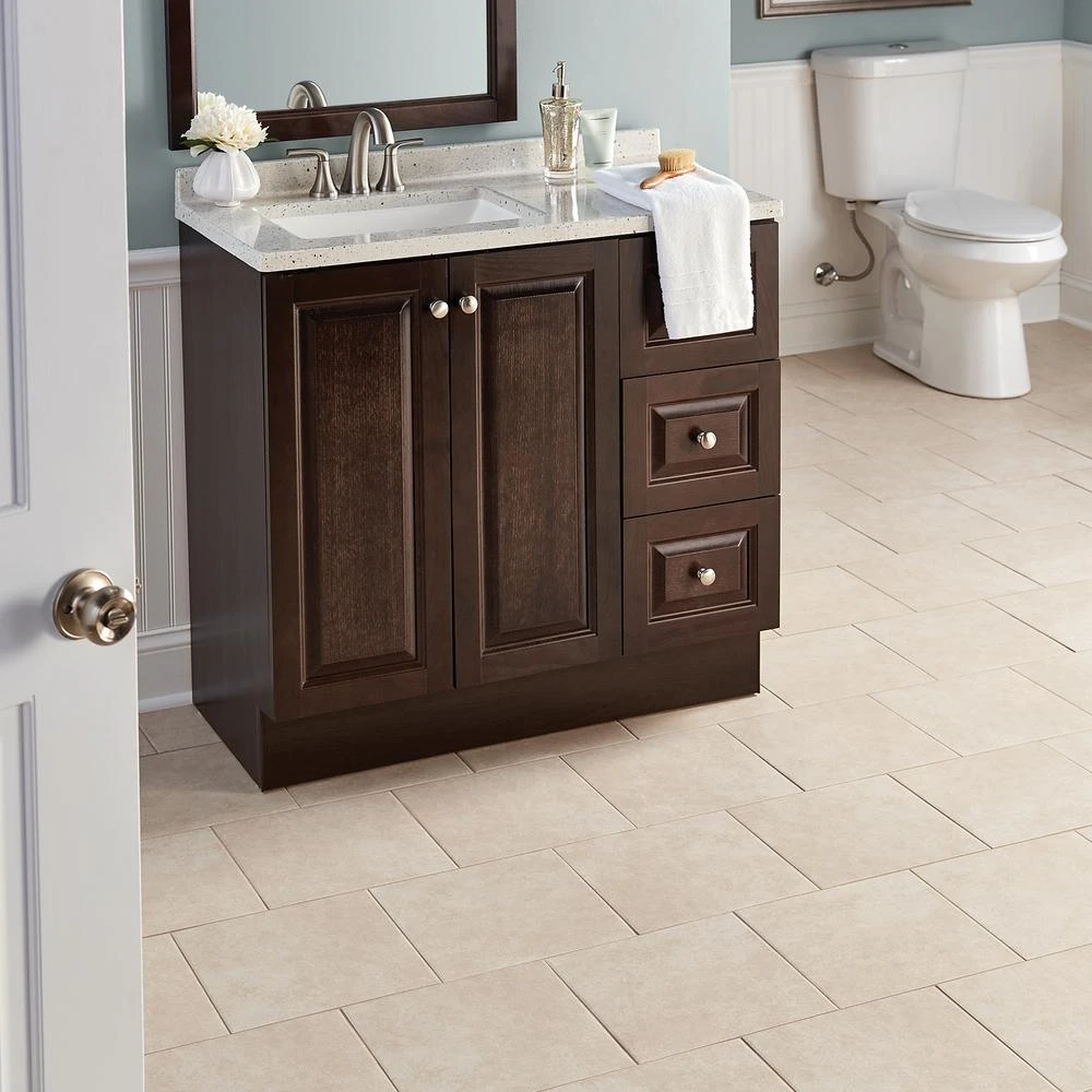 TrafficMaster Laguna Bay 12 In. X 12 In. Cream Ceramic Floor And Wall Tile (14.53 Sq. Ft. / Case) 5 TrafficMaster Laguna Bay 12 In. X 12 In. Cream Ceramic Floor And Wall Tile (14.53 Sq. Ft. / Case) - Image 5