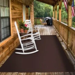 Indoor/Outdoor Carpet With Rubber Marine Backing - Dark Brown 6' X 10' - Several Sizes Available - Carpet Flooring For Patio, Porch, Deck, Boat, Basement Or Garage -Best Flooring Store 9599e990 6d38 4271 a0c5 b9b6ab6580fe 1.035fe1f7daf3282ef84fadbd40254487 1800x1800