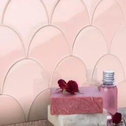 Bond Tile Riptide Rose 2.44 In. X 5 In. Fish Scale Polished Ceramic Wall Tile (48 Pieces 4.06 Sq. Ft. / Case) -Best Flooring Store bd29b273 29bc 4bc7 a381 75433aca34c9.9c9e58eacd36bbf47d11198c6b3ddb4a 1800x1800