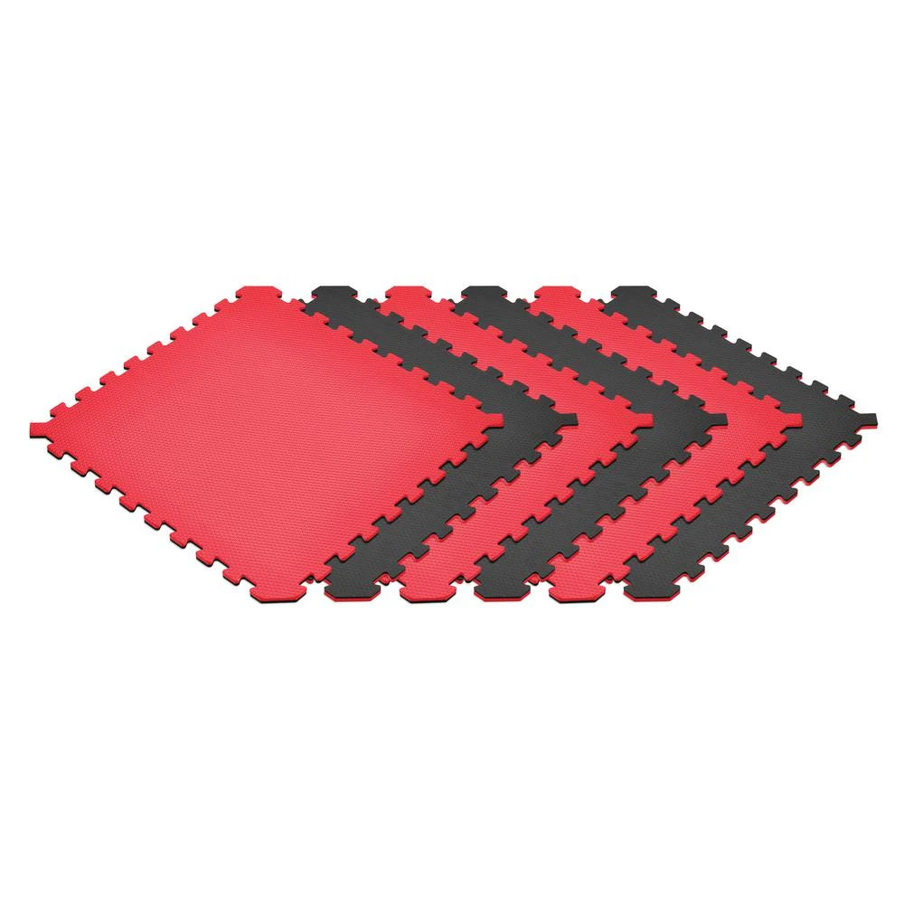 Norsk Red/Black 24 In. X 24 In. EVA Foam Truly Reversible Interlocking Tile (30-Tile) 1 Norsk Red/Black 24 In. X 24 In. EVA Foam Truly Reversible Interlocking Tile (30-Tile)