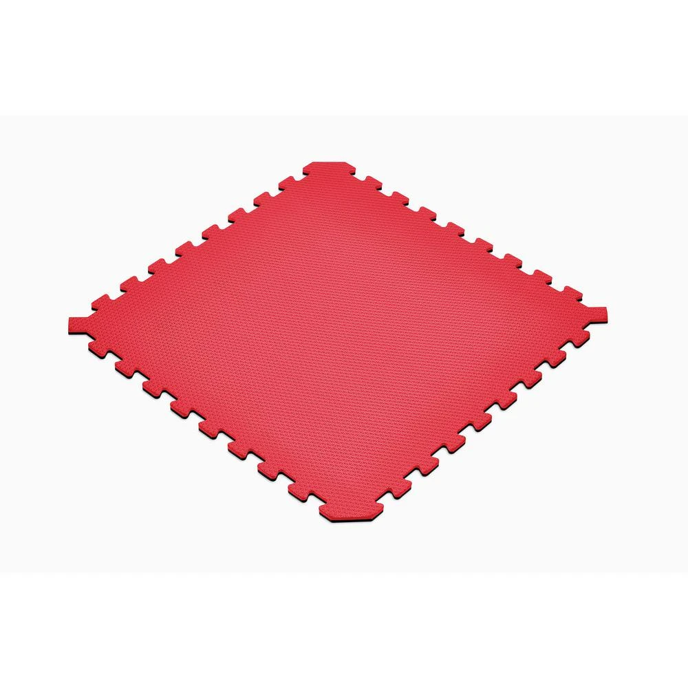 Norsk Red/Black 24 In. X 24 In. EVA Foam Truly Reversible Interlocking Tile (30-Tile) 3 Norsk Red/Black 24 In. X 24 In. EVA Foam Truly Reversible Interlocking Tile (30-Tile) - Image 3