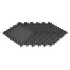 Norsk Black 24 In. X 24 In. EVA Foam Solid Color Diamond Plate Interlocking Tile (24-Tile)